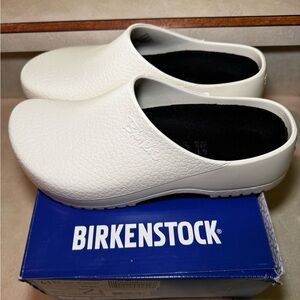 Birkenstock Super Birki’s White Clogs with Black Insole Sz-41 New